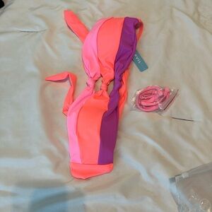 Pink and Purple Bandeau bikini top